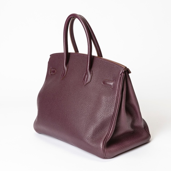 HERMES Raisin Togo Birkin 35cm Gold Hardware - Picture 4 of 11